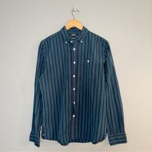 Todd Snyder Blue/Green Striped Button Down Shirt Men’s Medium